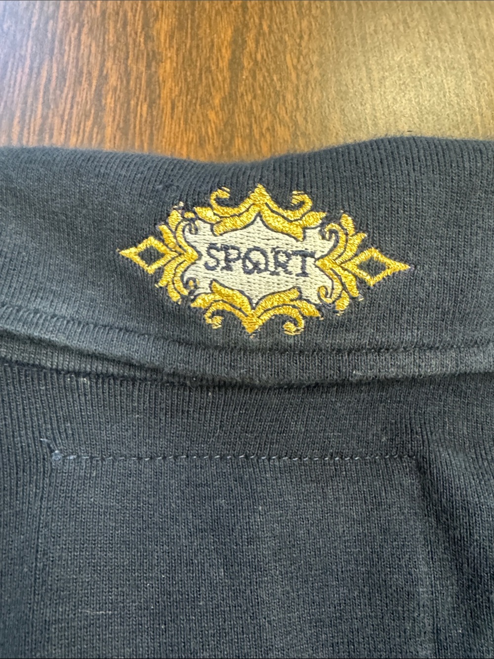 St. John Navy Polo with Gold Crest Embroidery - Picture 4 of 4